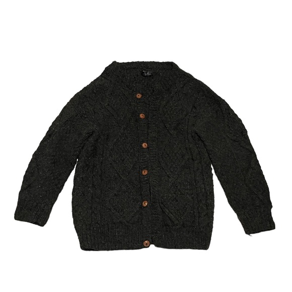 Vintage Other - El Gringo Imports 100% Wool Chunky Knit cardigan Fisherman sweater heavyweight